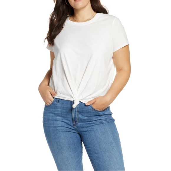 Madewell Tops - ❄️ 6 for $25 - Madewell white knotted tee